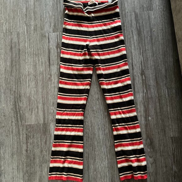 Marni X Uniqlo Merino Blend Semi Flare Striped Knitted Pants - Picture 1 of 3